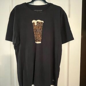 Life is Good Men’s Brown T-Shirt